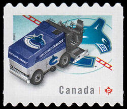 NHL® Zamboni® - Vancouver Canucks - Quarterly Pack Die Cut Canada Postage Stamp | NHL Zambonis