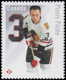 Pierre Pilote - Chicago Blackhawks - WA Canada Postage Stamp | Original Six™