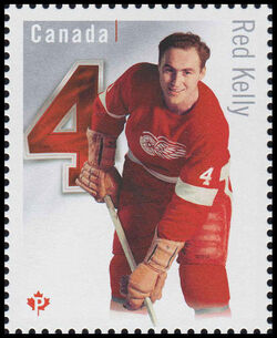 Red Kelly - Detroit Red Wings - WA Canada Postage Stamp | Original Six™