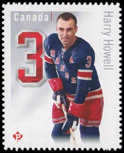 Harry Howell - New York Rangers - Quarterly Pack Die Cut Canada Postage Stamp | Original Six™