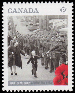 Wait For Me Daddy - Quarterly Pack Die Cut Canada Postage Stamp
