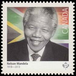 Black History - Nelson Mandela - Quarterly Pack Die Cut Canada Postage Stamp | Black History Month