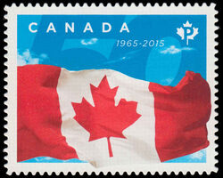 50th Anniversary Of Canada’s Flag - Quarterly Pack Die Cut Canada Postage Stamp