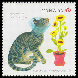 Spay Or Neuter Your Pet - WA Canada Postage Stamp | Love Your Pet - Responsibilities