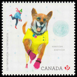 Exercise Your Pet - WA Canada Postage Stamp | Love Your Pet - Responsibilities