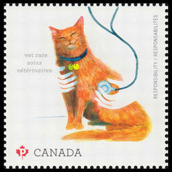 Vet Care For Your Pet - WA Canada Postage Stamp | Love Your Pet - Responsibilities