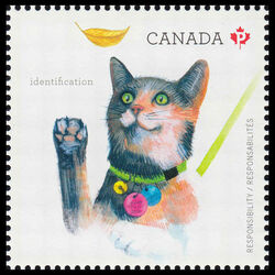 Use Pet Collars For Identification - WA Canada Postage Stamp | Love Your Pet - Responsibilities