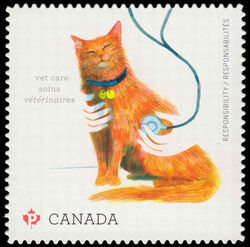 Vet Care For Your Pet - Quarterly Pack Die Cut Canada Postage Stamp | Love Your Pet - Responsibilities