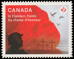 In Flanders Fields - Quarterly Pack Die Cut Canada Postage Stamp