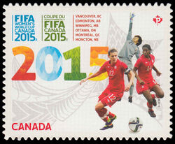 FIFA Women’s World Cup Canada 2015 - Quarterly Pack Die Cut Canada Postage Stamp