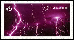Lightning Storm - WA Canada Postage Stamp | Weather Wonders