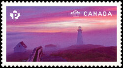 Early-Morning Fog - WA Canada Postage Stamp | Weather Wonders