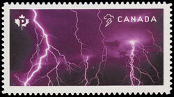 Lightning Storm - Quarterly Pack Die Cut Canada Postage Stamp | Weather Wonders