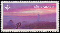Early-Morning Fog - Quarterly Pack Die Cut Canada Postage Stamp | Weather Wonders