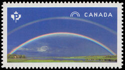Double Rainbow - Quarterly Pack Die Cut Canada Postage Stamp | Weather Wonders