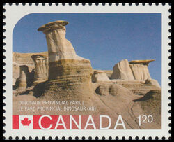 Hoodoos At Dinosaur Provincial Park Alberta - Wrong Image - WA Canada Postage Stamp | UNESCO World Heritage Sites in Canada