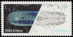 The Shipwrecked Hull Of HMS Erebus - Quarterly Pack Die Cut Canada Postage Stamp | The John Franklin Expedition