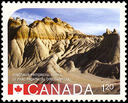 Dinosaur Provincial Park Alberta - WA Canada Postage Stamp | UNESCO World Heritage Sites in Canada