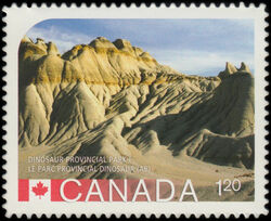 Dinosaur Provincial Park Alberta - Quarterly Pack Die Cut Canada Postage Stamp | UNESCO World Heritage Sites in Canada