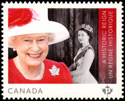 A Historic Reign: Queen Elizabeth II - Quarterly Pack Die Cut Canada Postage Stamp