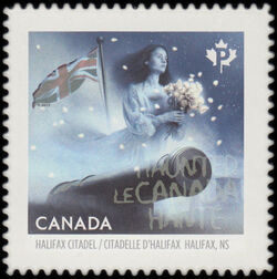 The Grey Lady Of The Halifax Citadel - Quarterly Pack Die Cut Canada Postage Stamp | Haunted Canada