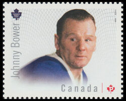 Johnny Bower - Toronto Maple Leafs - WA Canada Postage Stamp | Great Canadian NHL Hockey Goalies