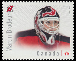 Martin Brodeur - New Jersey Devils - WA Canada Postage Stamp | Great Canadian NHL Hockey Goalies