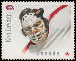 Ken Dryden - Montreal Canadiens - Quarterly Pack Die Cut Canada Postage Stamp | Great Canadian NHL Hockey Goalies