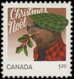 Beaver - Christmas Animal -  Canada Postage Stamp | Christmas Animals