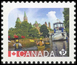 The Rideau Canal, Ontario - WA Canada Postage Stamp | UNESCO World Heritage Sites in Canada