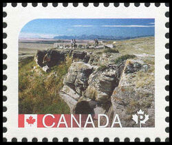 Head-Smashed-In Buffalo Jump, Alberta - WA Canada Postage Stamp | UNESCO World Heritage Sites in Canada