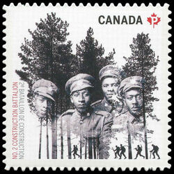 Black History - No. 2 Construction Battalion - Quarterly Pack Die Cut Canada Postage Stamp | Black History Month