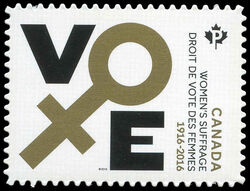 Women’s Suffrage: 100th Anniversary - Quarterly Pack Die Cut Canada Postage Stamp