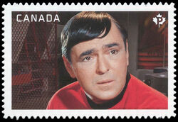 Lt. Commander Montgomery “Scotty” Scott - Star Trek - Quarterly Pack Die Cut Canada Postage Stamp | Star Trek