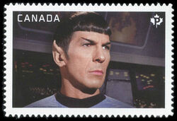 Commander Spock - Star Trek - Quarterly Pack Die Cut Canada Postage Stamp | Star Trek