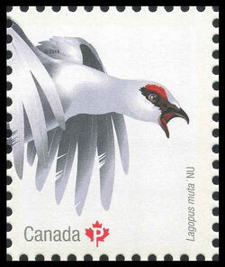 Rock Ptarmigan (Lagopus Muta) Nunavut - WA Canada Postage Stamp | Birds of Canada