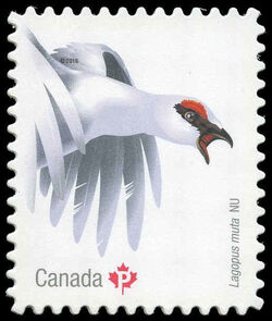 Rock Ptarmigan (Lagopus Muta) Nunavut - Quarterly Pack Die Cut Canada Postage Stamp | Birds of Canada