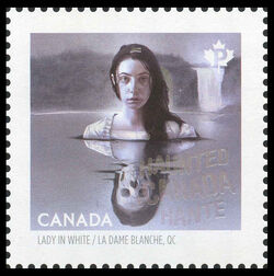 The Lady in White - Montmorency Falls, Quebec - WA Canada Postage Stamp | Haunted Canada