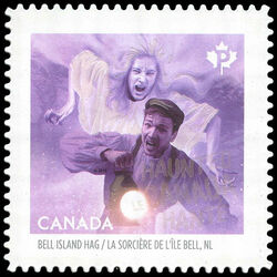 The Bell Island Hag - Bell Island, Newfoundland - Quarterly Pack Die Cut Canada Postage Stamp | Haunted Canada