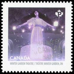 The Elgin And Winter Garden Theatre Centre - Toronto - Quarterly Pack Die Cut Canada Postage Stamp | Haunted Canada