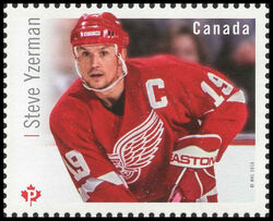 Steve Yzerman - WA Canada Postage Stamp | Great Canadian NHL Hockey Forwards