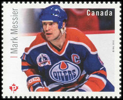 Mark Messier - WA Canada Postage Stamp | Great Canadian NHL Hockey Forwards