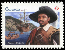 Mathieu DaCosta - Quarterly Pack Die Cut Canada Postage Stamp | Black History Month