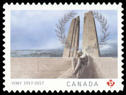 Vimy Ridge - 100 Years Ago - Quarterly Pack Die Cut - Type 1 Die Cut Canada Postage Stamp | Vimy Ridge - 100 Years Ago