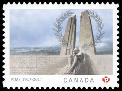 Vimy Ridge - 100 Years Ago - Quarterly Pack Die Cut - Type 4 Die Cut Canada Postage Stamp | Vimy Ridge - 100 Years Ago