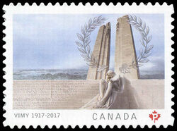 Vimy Ridge - 100 Years Ago - Quarterly Pack Die Cut - Type 5 Die Cut Canada Postage Stamp | Vimy Ridge - 100 Years Ago