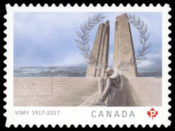 Vimy Ridge - 100 Years Ago - Quarterly Pack Die Cut - Type 6 Die Cut Canada Postage Stamp | Vimy Ridge - 100 Years Ago