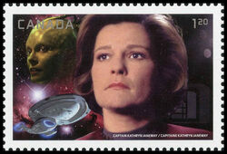 Captain Kathryn Janeway Vs. The Borg Queen - WA Canada Postage Stamp | Star Trek