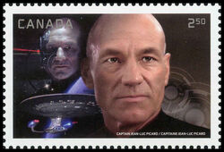 Captain Jean-Luc Picard Vs. Locutus Of Borg - WA Canada Postage Stamp | Star Trek