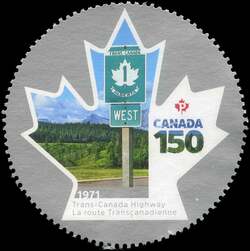 Trans-Canada Highway - Canada 150 - WA Canada Postage Stamp | Canada 150
